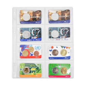 GM8 Super (5x) extra strong insert sheets for coin cards