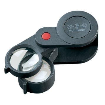 Plastic Precision Folding Magnifier 3x/6x/9x