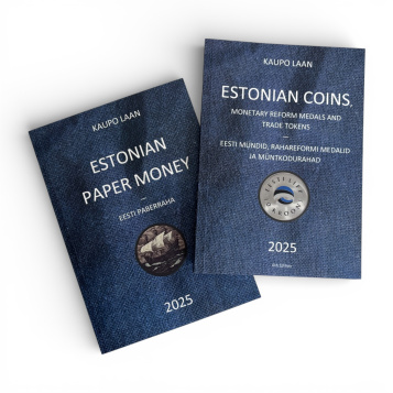 Estonian coins + Estonian paper money. 2025