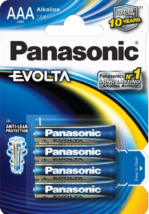 Panasonic Evolta AAA/LR03 patarei 4-pakk