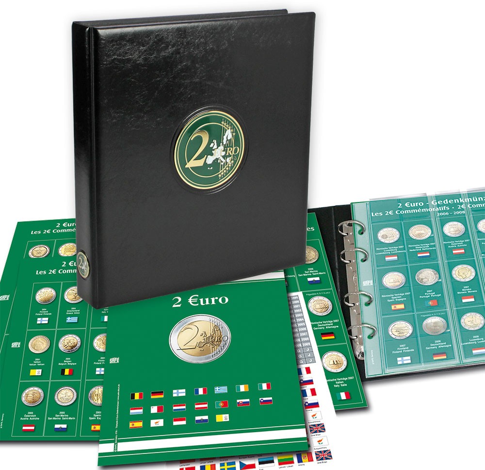 Premium Coin Album Set for 2 Euro Coins - SAFE E-Shop