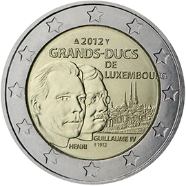 Luksemburg 2€ 2012 Grands-Ducs