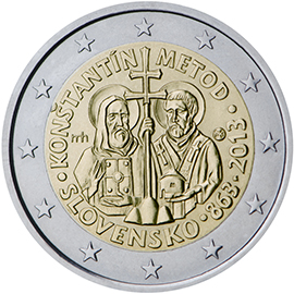 Slovakkia 2€ 2013 Konstantinos ja Methodios