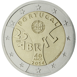 Portugal 2€ 2014 nelgirevolutsioon