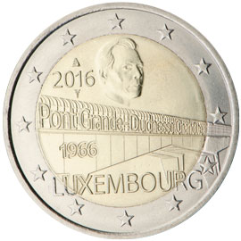 Luksemburg 2€ 2016 Charlotte sild