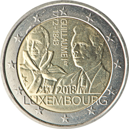 Luksemburg 2€ 2018 Guillaume I 175