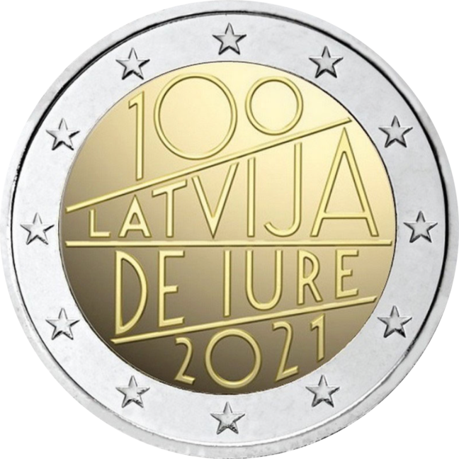 Läti 2€ 2021 de iure