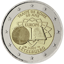 Luksemburg 2€ 2007 Rooma leping